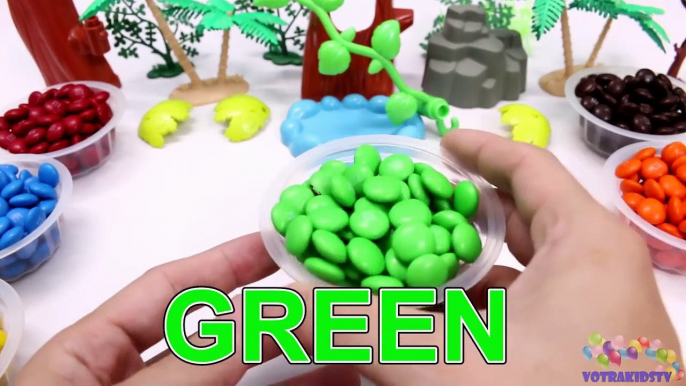 Learning Colors for Children with M&M Candy and The Good Dinosaurs-oKVo