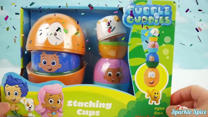 Play Doh BUBBLE GUPPIES SURPRISE EGGS Stacking Nesting Cups Pocoyo Disney Frozen HelloKitty-j18S2o