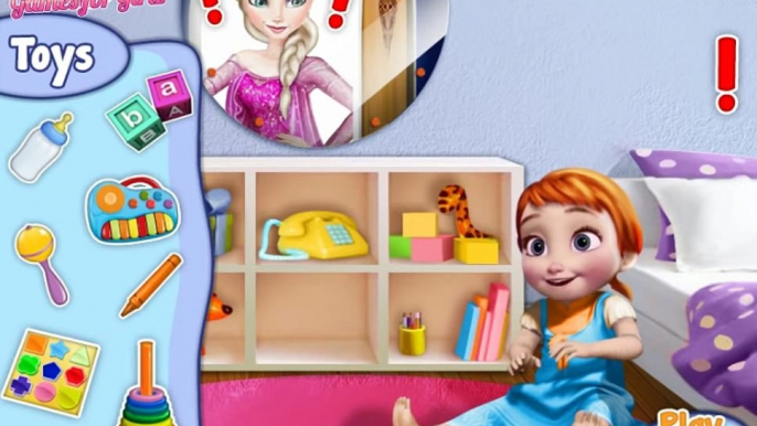 Princess Anna Playing with Baby Elsa - Frozen Baby Games - Fun Games For Girls