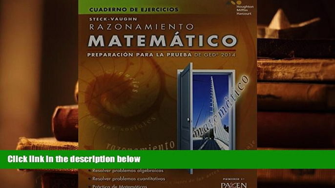 Popular Book  Steck-Vaughn GED: Test Prep 2014 GED Mathematical Reasoning Spanish Student Workbook