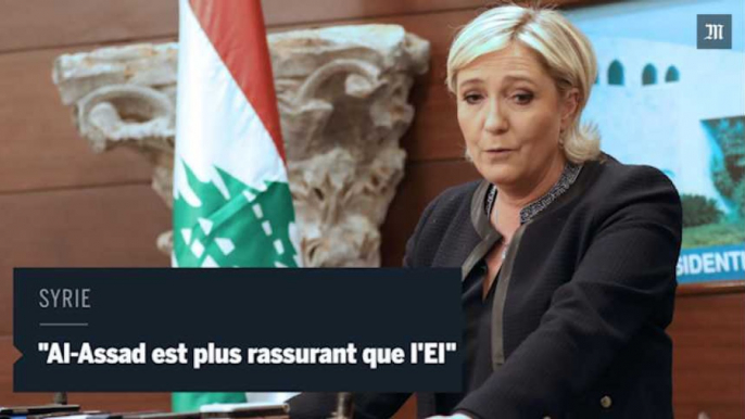 Marine Le Pen : "Bachar Al-Assad est plus rassurant que l'EI en Syrie"