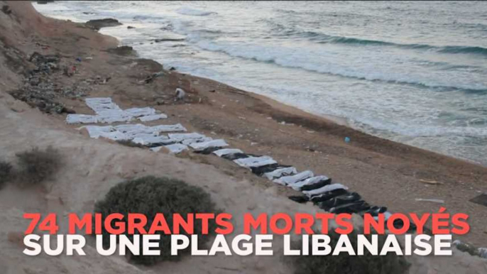 74 migrants morts noyés sur une plage libanaise