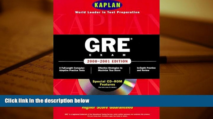 Best Ebook  Kaplan Gre Exam 2000 2001 With Cd Rom (Gre (Kaplan)(Book   CD-Rom))  For Trial