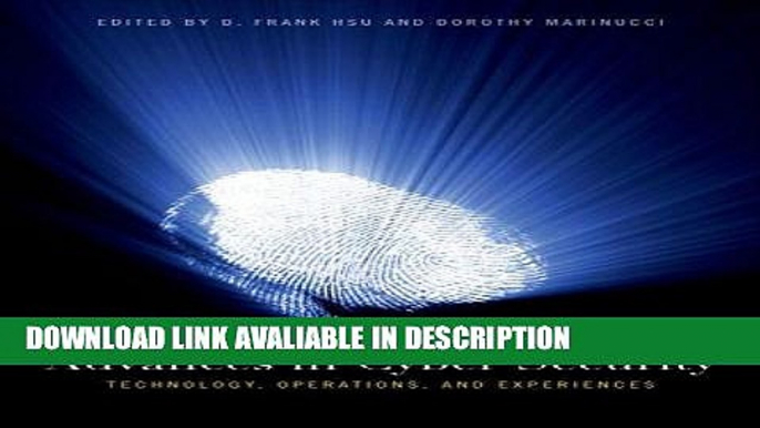 Audiobook Free Advances in Cyber Security: Technology, Operations, and Experiences online pdf