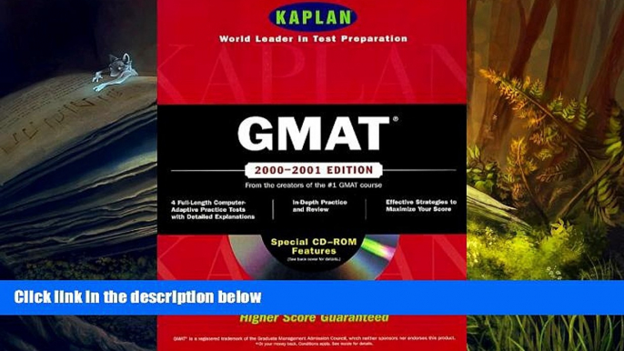 Popular Book  KAPLAN GMAT 2000-2001 WITH CD-ROM (Kaplan GMAT Premier Program (w/CD))  For Kindle