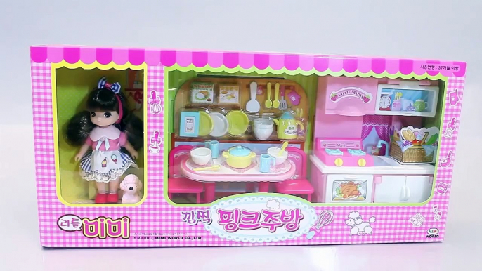 Cooking Kitchen Princess Doll Little Mimi Learn Colors Toy Surprise Eggs
