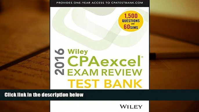 Popular Book  Wiley CPAexcel Exam Review 2016 Test Bank: Financial Accounting and Reporting  For