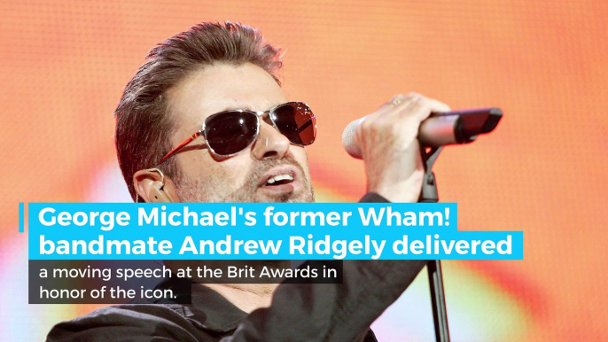 Andrew Ridgeley moves audience in tribute to George Michael at Brit Awards