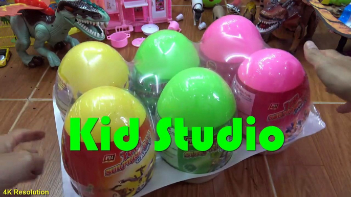 Dinosaurs surprise eggs 4k video Bóc trứng khủng long đồ chơi trẻ em Kid Studio-C