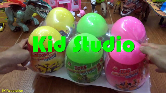 Dinosaurs surprise eggs 4k video Bóc trứng khủng long đồ chơi trẻ em Kid Studio-CHRJo