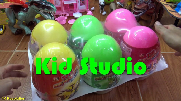 Dinosaurs surprise eggs 4k video Bóc trứng khủng long đồ chơi trẻ em Kid Studio-CH