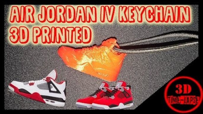 Air Jordan 4 IV Keychain 3D Printing  Anet A8 Time Lapse