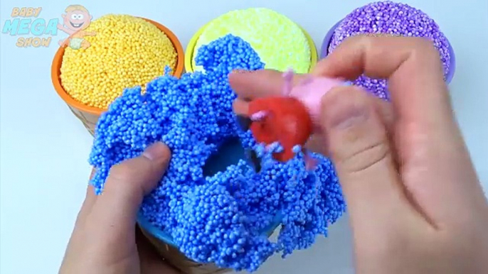 Foam Ice Cream Clay Waffle Surprise Eggs Toys & PJ Masks, Paw Patrol, Peppa Pig, Disney Mi