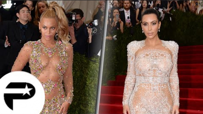 Beyonce et Kim Kardashian en robe dénudée au Met Gala 2015