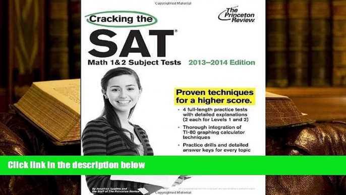 Popular Book  Cracking the SAT Math 1   2 Subject Tests, 2013-2014 Edition (College Test