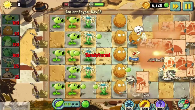 Plants vs Zombies 2 - Gameplay Walkthrough - Ancient Egypt - Day 18 iOS/Android