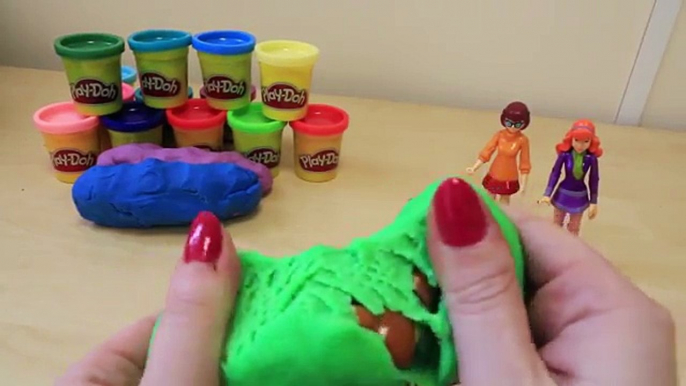 El GIGANTE de SCOOBY DOO PLAY DOH HUEVO SORPRESA de los Amigos y Enemigos de la Figura de Acción Conjunto | Unboxing Videos