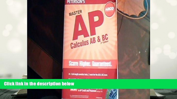 Best Ebook  Master the AP Calculus AB   BC, 2nd Edition (Peterson s Ap Calculus)  For Kindle