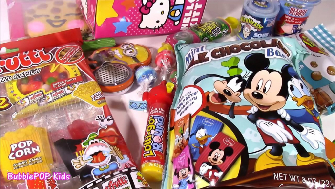 Candy Bonanza 6! Gummy Popcorn Pizza Minions Farts SHOPKINS Cookie Juicy DROP Jelly Belly WARHEADS!