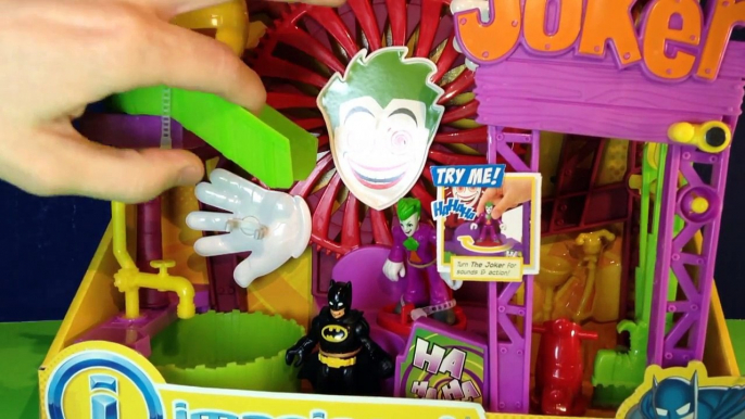 Imaginext unboxing Joker Laff Factory w/ Batman & Joker figures & vehicle! DC Super Friends Toys!