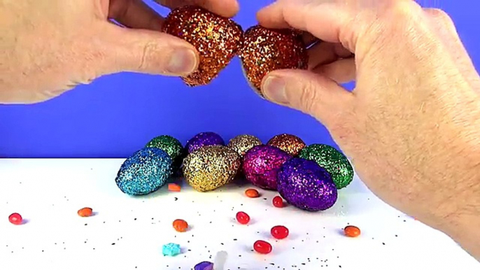 Glitter Sparkle Toy Eggs - Surprise Egg Opening * Shopkins * Tsum Tsum * DCTC