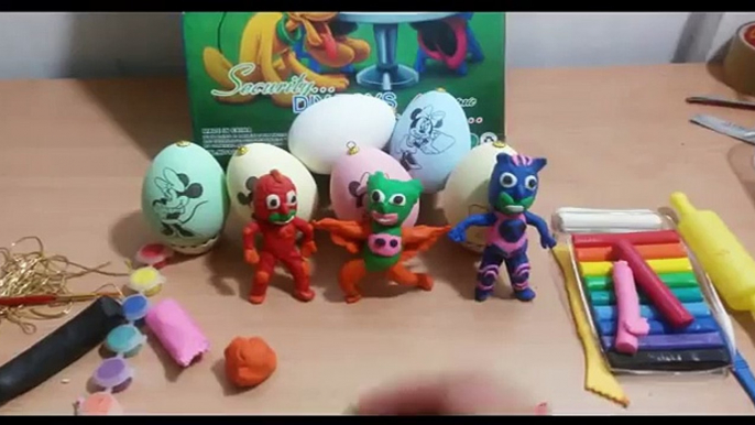 PJ Masks Play Doh Disney PJ masks. Toys 2016 Surprise Eggs Disney Junior Mickey Mouse Clubhouse