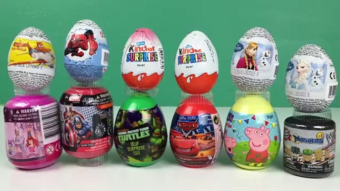 30 Surprise Eggs Disney Inside Out CARS 2 SpongeBob MLP Hello Kitty Dora Pac-Man Play Doh