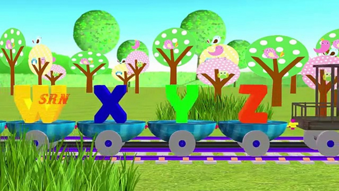 ABC Alphabet Videos for Childrens | Train 3D ABCD Rhymes | Phonetic Videos