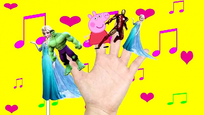 Paw Patrol#Batman,hulk,ironman vs Peppa pig Finger Family Nursery Rhymes Songs For Kids To