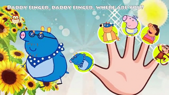 PEPPA PIG Dora the explorer Daddy Fingers / Family Finger Song Nursery Rhymes Lyrics Peppa