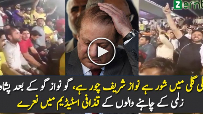 Gali Gali Shor Hai Nawaz Sharif …. Slogans In Gaddafi Stadium