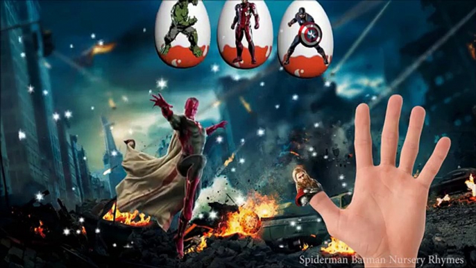 AVENGERS Finger Family Song - Daddy Finger Nursery Rhymes | Hulk, Iron Man, Thor, Captain