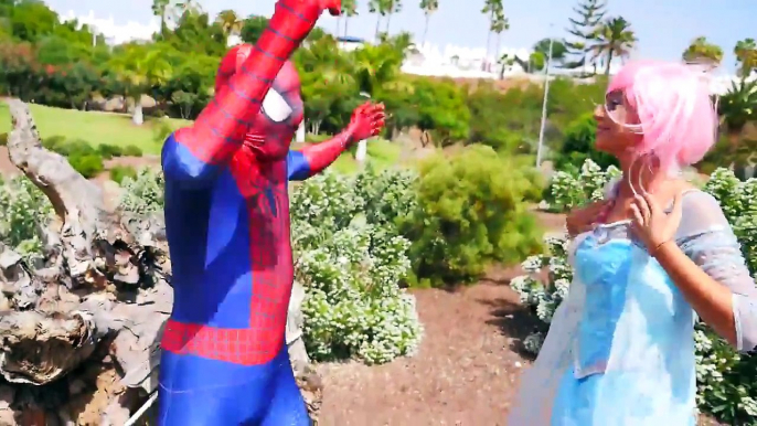 Spiderman & Frozen Elsa Go to Jail vs Police vs Joker Prank - Pink Spidergirl Superhero Fu