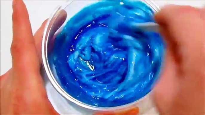 Slime Como hacer flubber de colores primarios con blanco