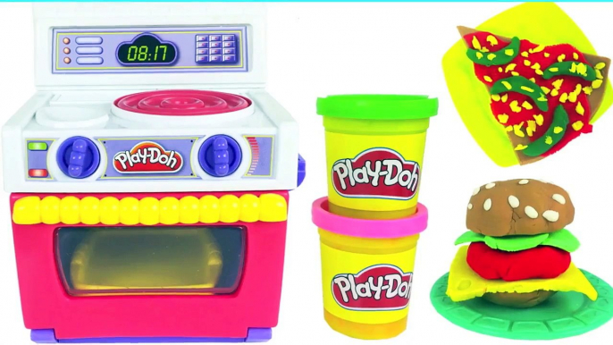 SPEELGOED ETEN VAN PLAYDOH KLEI - SPEEL KEUKEN MAGNETRON EN OVEN FILMPJE VOOR KINDEREN