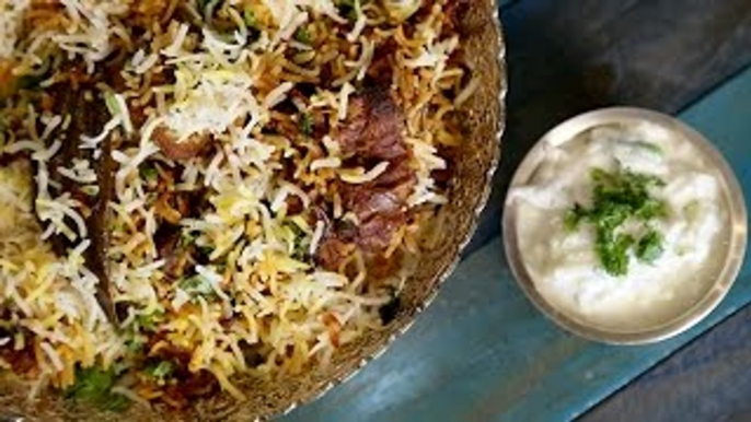 How To Make Hyderabadi Biryani | Hyderabadi Mutton Dum Biryani Recipe | Masala Trails With Smita Deo