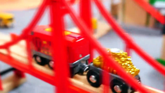 Toys Demo - BRIO Cars & Trains - BARRIER RULES! Toy Railway Trains & Trucks Videos for Kids-0IMyRE