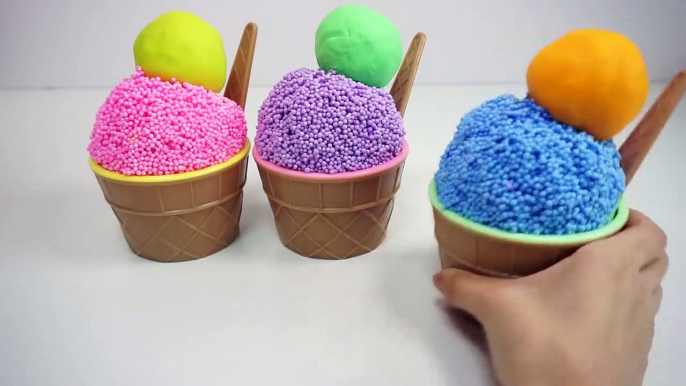 Learn Colors Clay Foam Ice Cream Cups Surprise Toys Minions Spiderman Hello Kitty Toys Story-ECFu8i