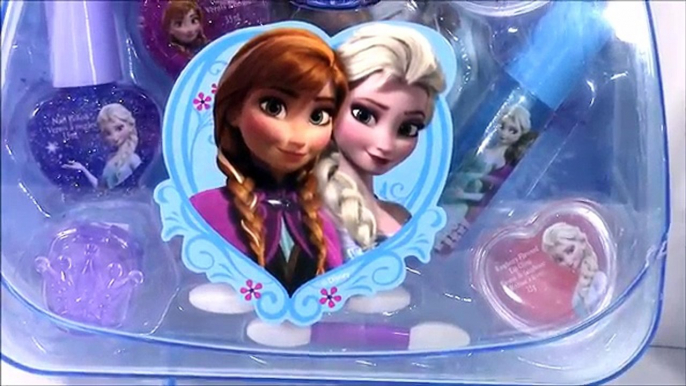 Disney FROZEN Lip Gloss Cell Phone! Anna & Elsa Makeup Bag Lip Gloss Nail Polish! SHOPKINS