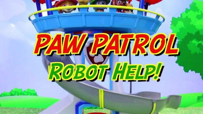 Paw Patrol Kidnapped and Jailed Caged Saved by Ryder and Robo Dog with Big Rig Robot Semi-Truck-YAXh_x0