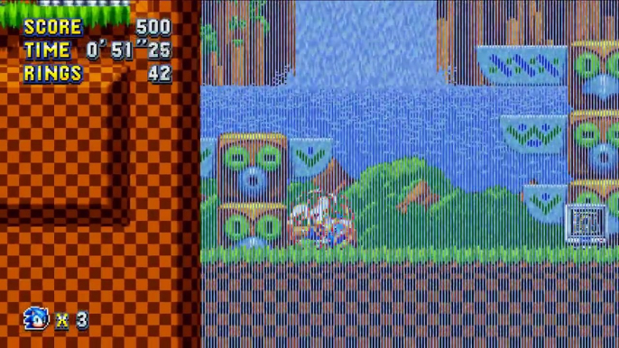 Sonic Mania - Green Hill Zone Act 2 Raw Gameplay