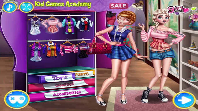 Princesses Weekend Activity Frozen Sisters Elsa and Anna Dress Up Game Online for Girl