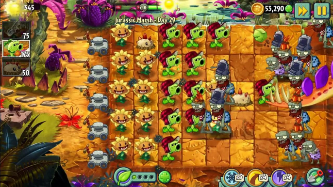 Plants vs Zombies 2 - Jurassic Marsh Gameplay Walkthrough