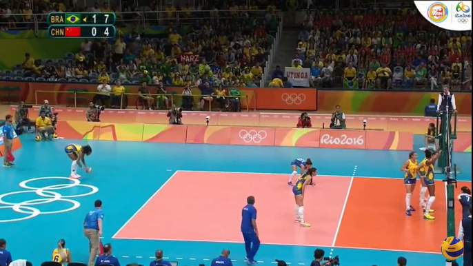 Brazil vs China  16 Aug 2016  Quarterfinals  Womens Volleyball Olympic Games  Rio 2016  This Is Volleyball Set 2