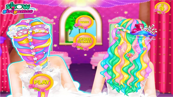 Barbie Princess Hair Salon - Princess Rapunzel Ariel and Jasmine Hairstyle Game