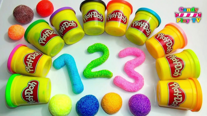 Learn To Count With Play Doh Fruits And Vegetables Squishy Glitter Foam | Learning Numbers