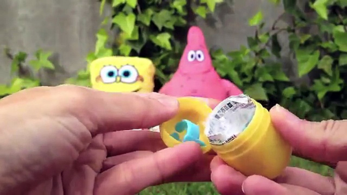 SpongeBob SquarePants KINDER JOY Surprise Eggs | Pretend Cooking Kinder Eggs with SpongeBo