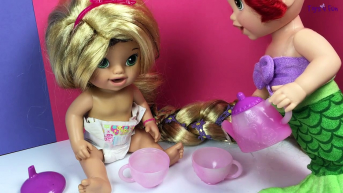 Baby Alive Disney Princess! Custom Rapunzel And Little Mermaid, Doll Videos.-F