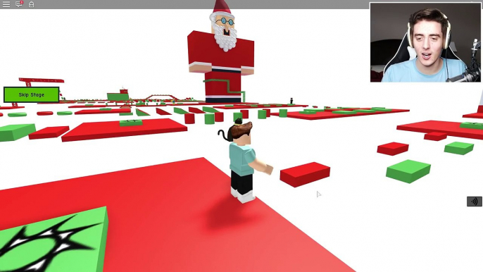 Roblox Adventures / Escape Santas Workshop Obby / Escaping the Giant Evil Snowman!