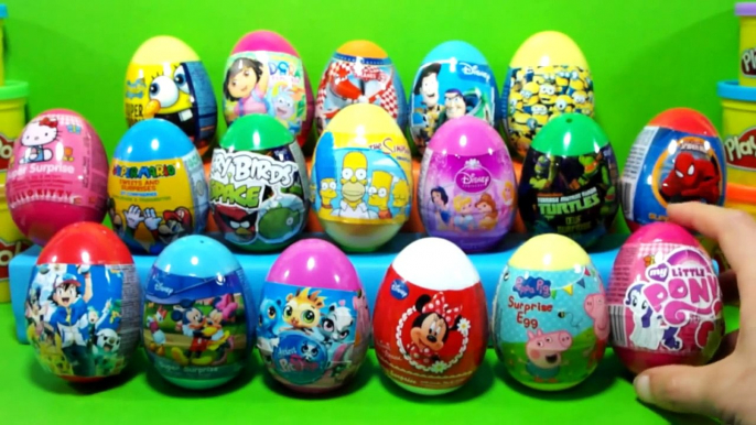 60 Surprise eggs Kinder Surprise Dora the Explorer Peppa Pig Mickey Mouse clubhouse